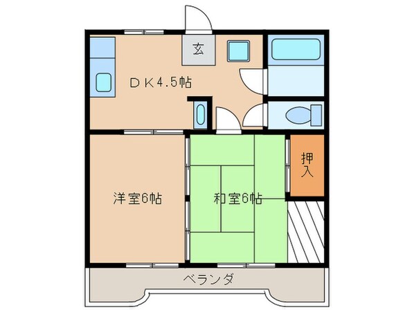 コ－ポ牧野の物件間取画像